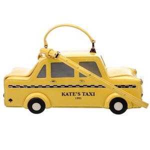 Kate Spade NYC 3D Taxi Cab Yellow Patent Leather Satchel Novelty Bag